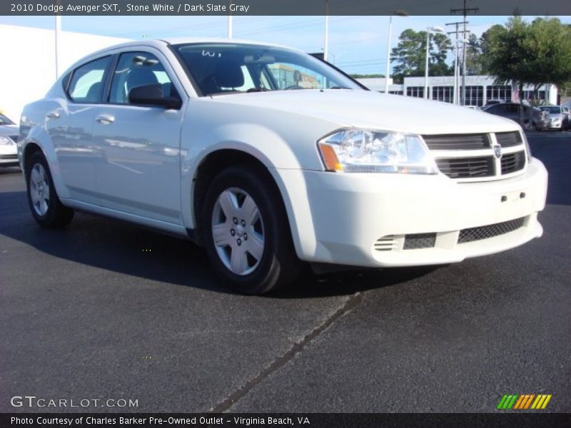 Stone White / Dark Slate Gray 2010 Dodge Avenger SXT