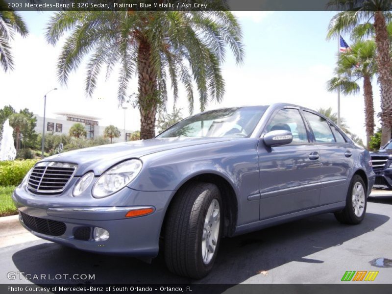 Platinum Blue Metallic / Ash Grey 2003 Mercedes-Benz E 320 Sedan