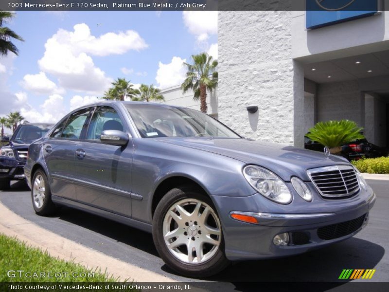 Platinum Blue Metallic / Ash Grey 2003 Mercedes-Benz E 320 Sedan
