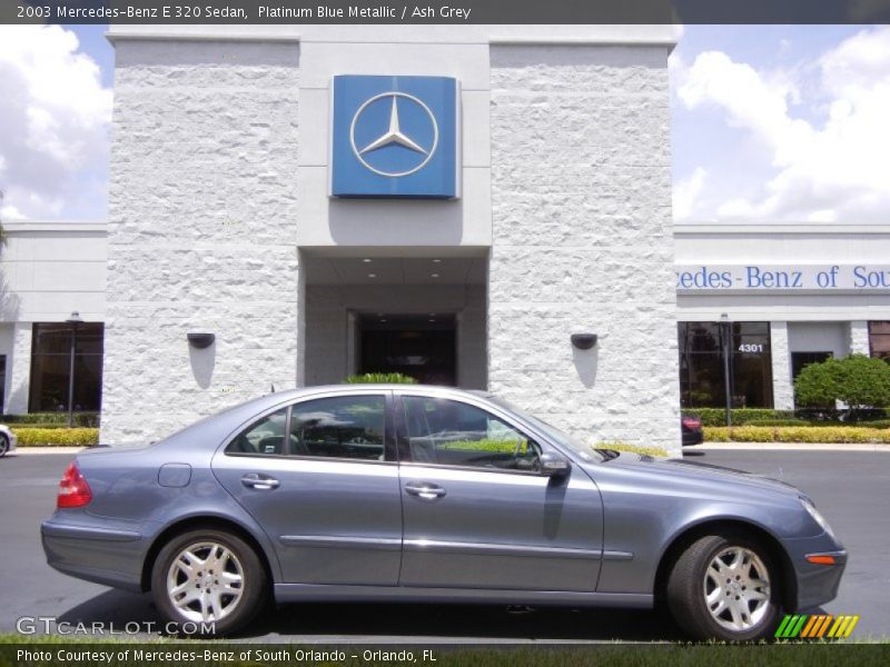 Platinum Blue Metallic / Ash Grey 2003 Mercedes-Benz E 320 Sedan