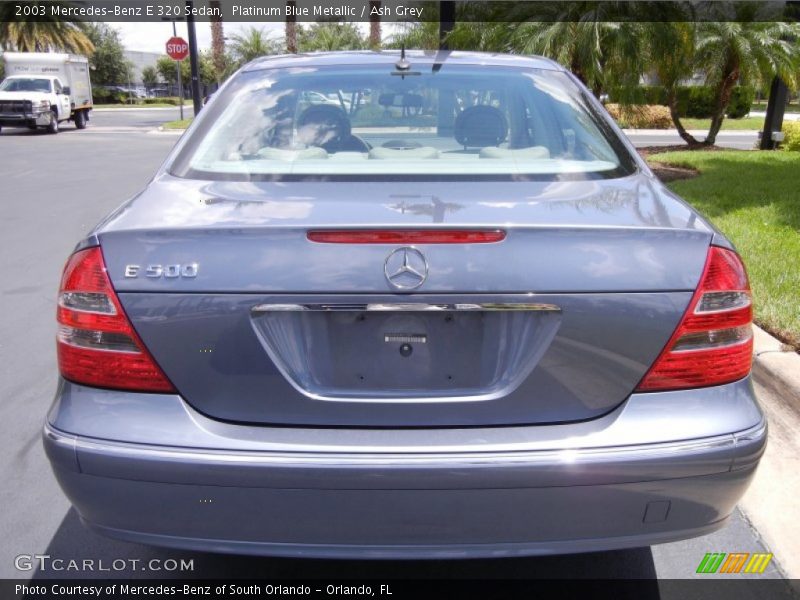 Platinum Blue Metallic / Ash Grey 2003 Mercedes-Benz E 320 Sedan