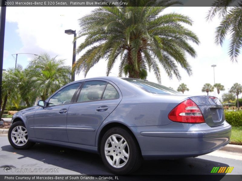 Platinum Blue Metallic / Ash Grey 2003 Mercedes-Benz E 320 Sedan