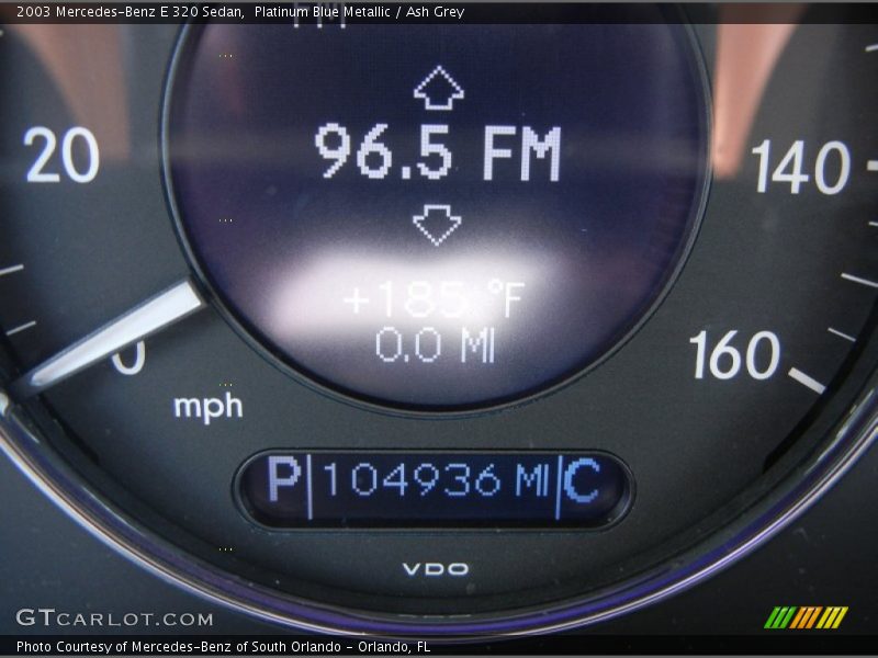 Platinum Blue Metallic / Ash Grey 2003 Mercedes-Benz E 320 Sedan