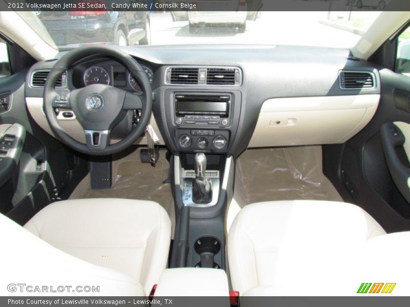 Candy White / Cornsilk Beige 2012 Volkswagen Jetta SE Sedan