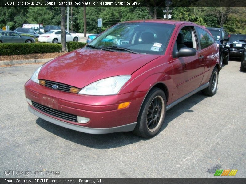 Sangria Red Metallic / Medium Graphite Grey 2001 Ford Focus ZX3 Coupe