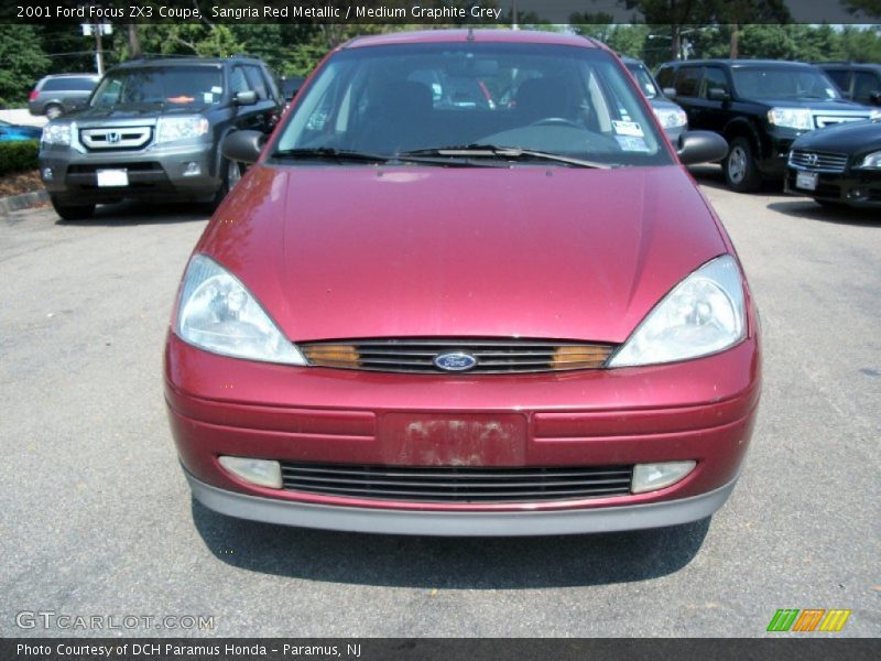 Sangria Red Metallic / Medium Graphite Grey 2001 Ford Focus ZX3 Coupe