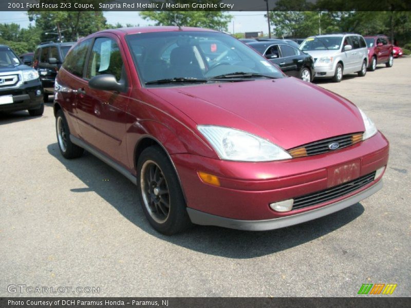 Sangria Red Metallic / Medium Graphite Grey 2001 Ford Focus ZX3 Coupe