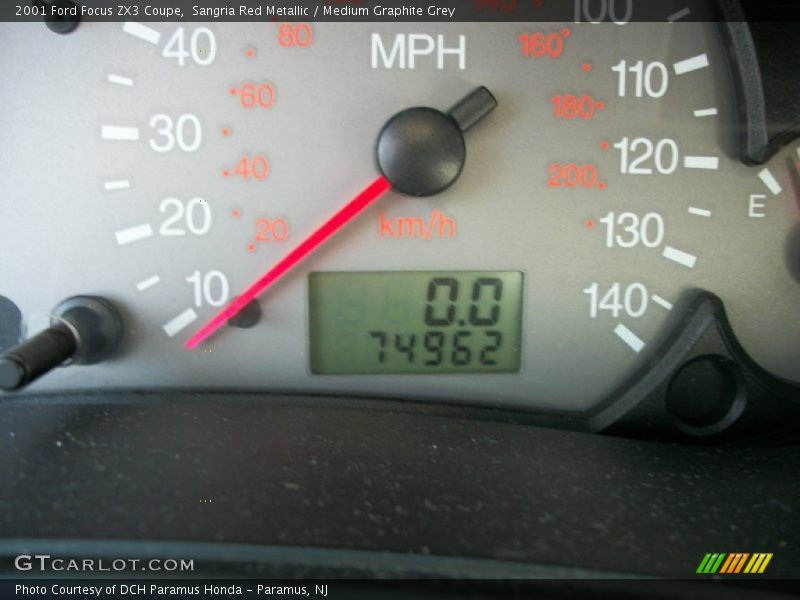Sangria Red Metallic / Medium Graphite Grey 2001 Ford Focus ZX3 Coupe