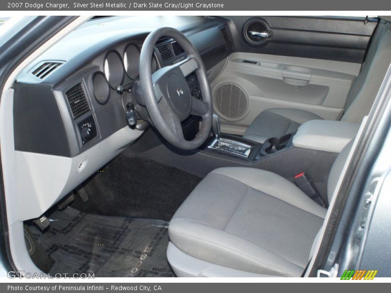 Silver Steel Metallic / Dark Slate Gray/Light Graystone 2007 Dodge Charger