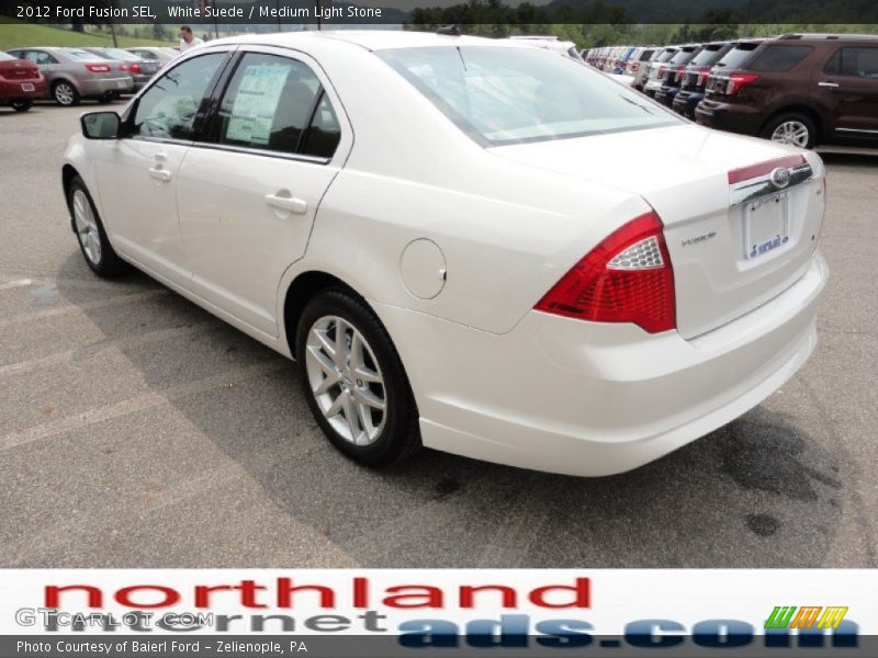 White Suede / Medium Light Stone 2012 Ford Fusion SEL