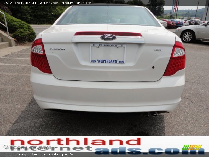 White Suede / Medium Light Stone 2012 Ford Fusion SEL
