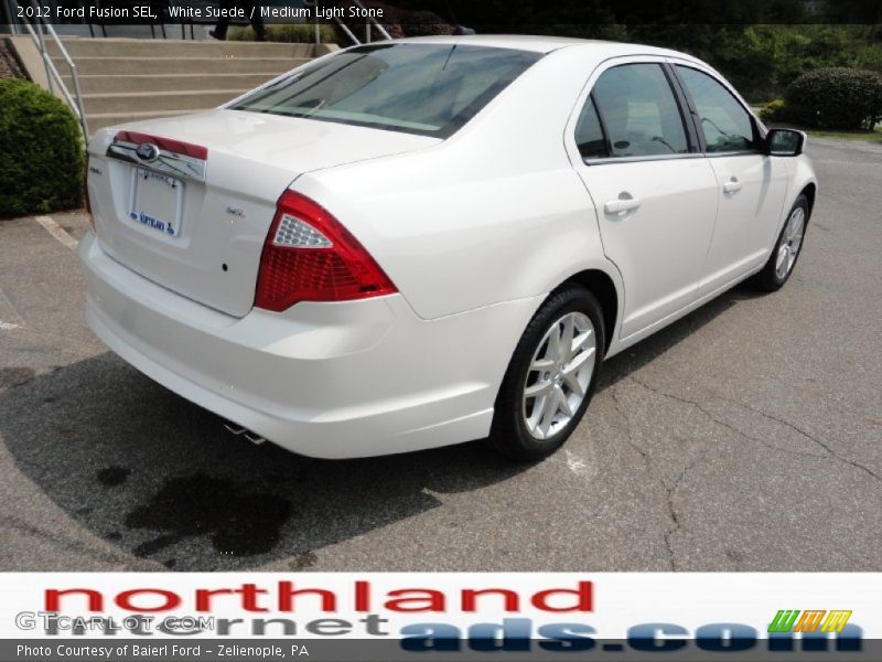 White Suede / Medium Light Stone 2012 Ford Fusion SEL