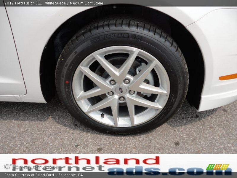 White Suede / Medium Light Stone 2012 Ford Fusion SEL