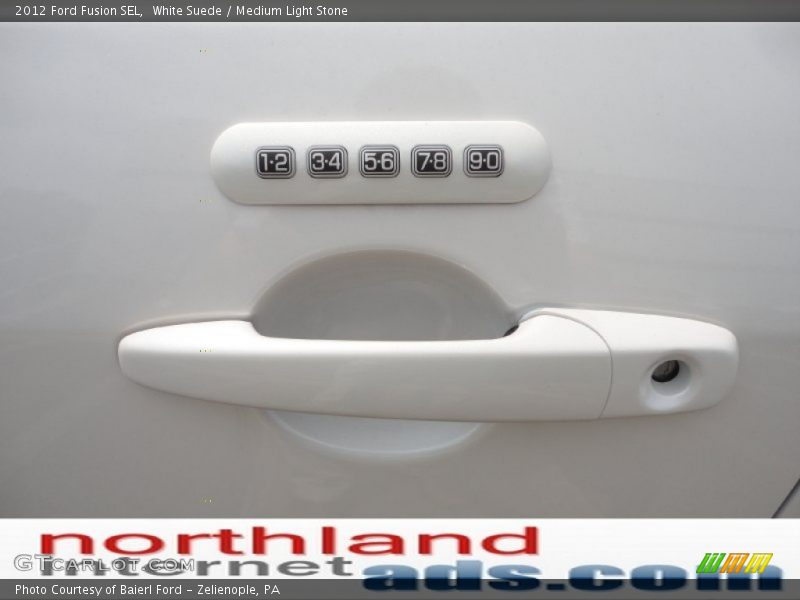 White Suede / Medium Light Stone 2012 Ford Fusion SEL