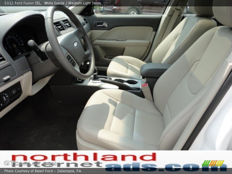 White Suede / Medium Light Stone 2012 Ford Fusion SEL