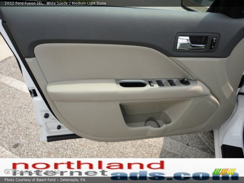 White Suede / Medium Light Stone 2012 Ford Fusion SEL