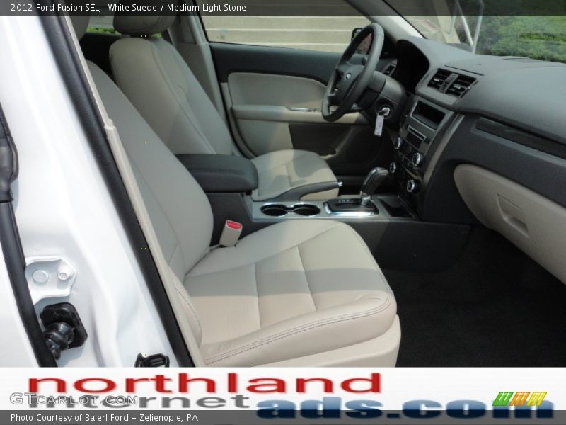 White Suede / Medium Light Stone 2012 Ford Fusion SEL