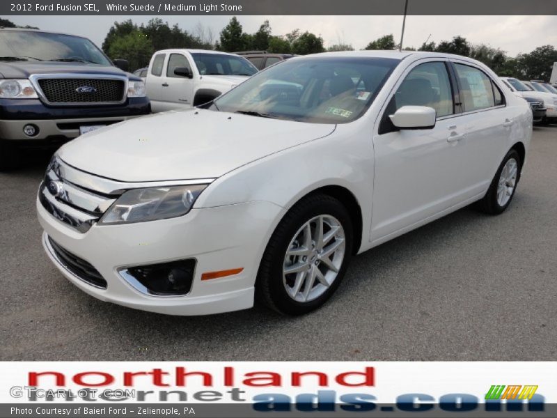 White Suede / Medium Light Stone 2012 Ford Fusion SEL