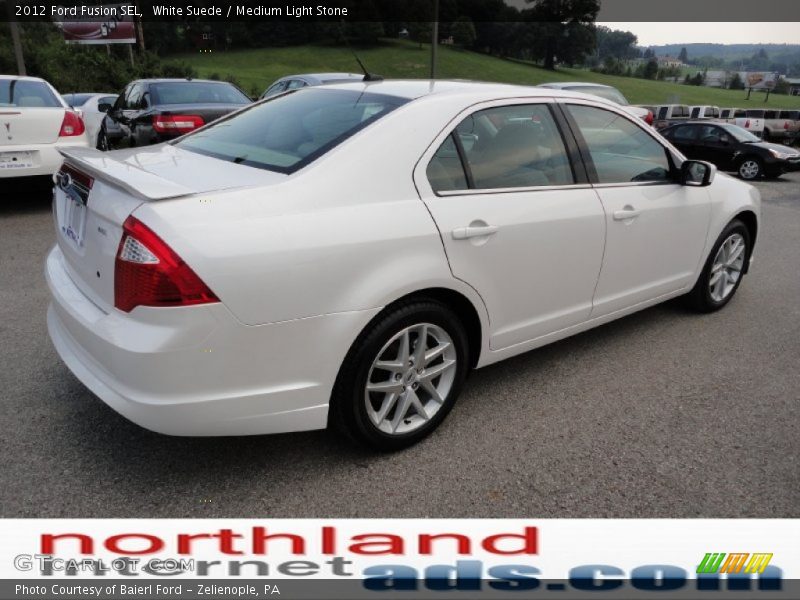 White Suede / Medium Light Stone 2012 Ford Fusion SEL