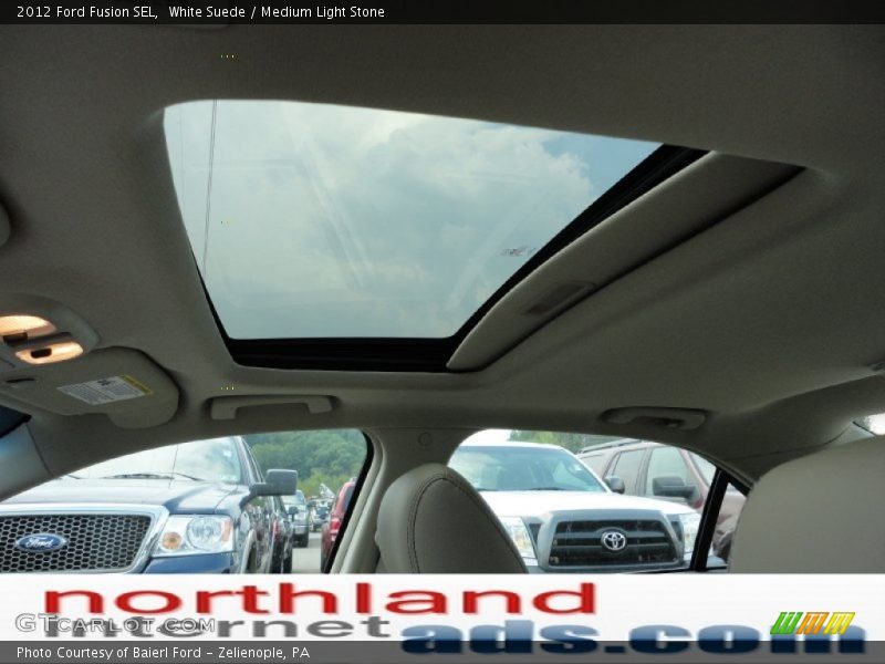 White Suede / Medium Light Stone 2012 Ford Fusion SEL