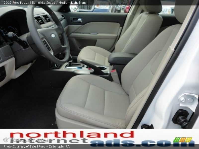 White Suede / Medium Light Stone 2012 Ford Fusion SEL