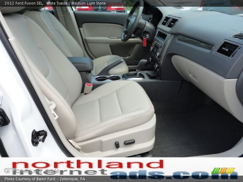 White Suede / Medium Light Stone 2012 Ford Fusion SEL