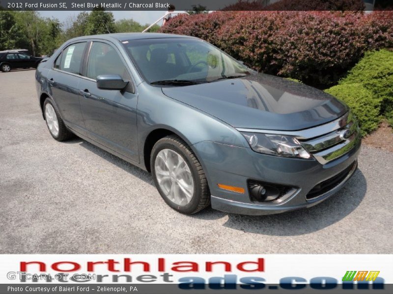 Steel Blue Metallic / Charcoal Black 2012 Ford Fusion SE