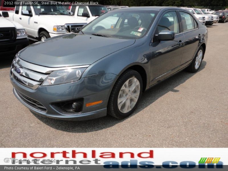 Steel Blue Metallic / Charcoal Black 2012 Ford Fusion SE