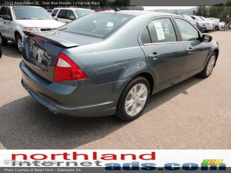 Steel Blue Metallic / Charcoal Black 2012 Ford Fusion SE