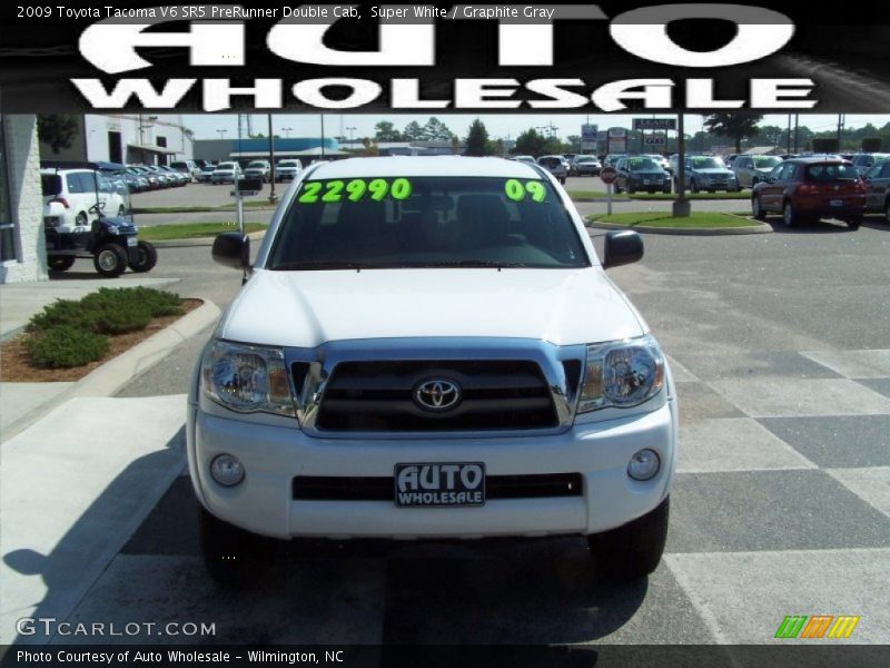 Super White / Graphite Gray 2009 Toyota Tacoma V6 SR5 PreRunner Double Cab