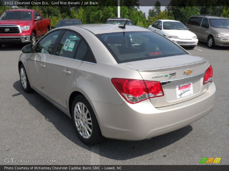 Gold Mist Metallic / Jet Black 2012 Chevrolet Cruze Eco