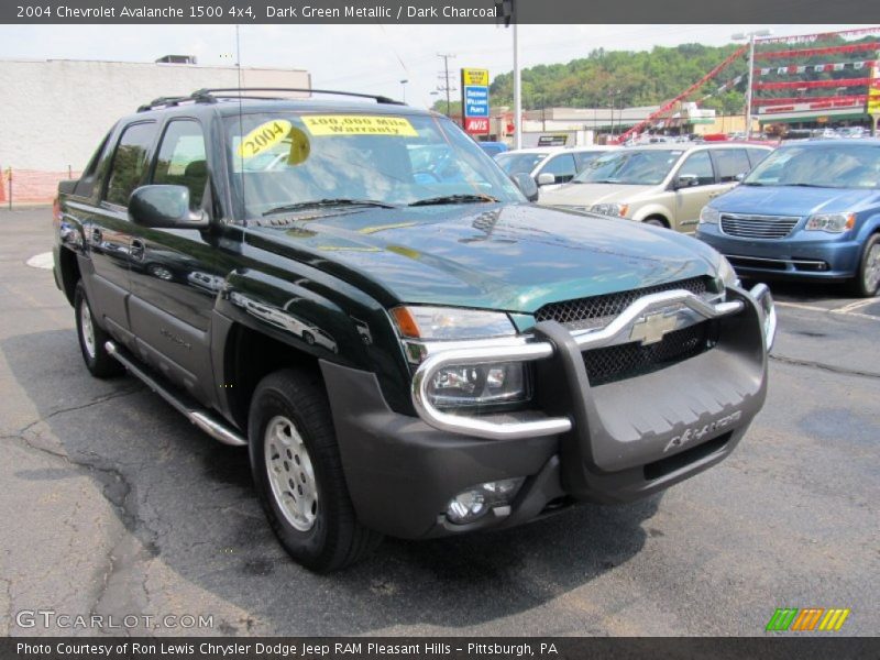 Dark Green Metallic / Dark Charcoal 2004 Chevrolet Avalanche 1500 4x4