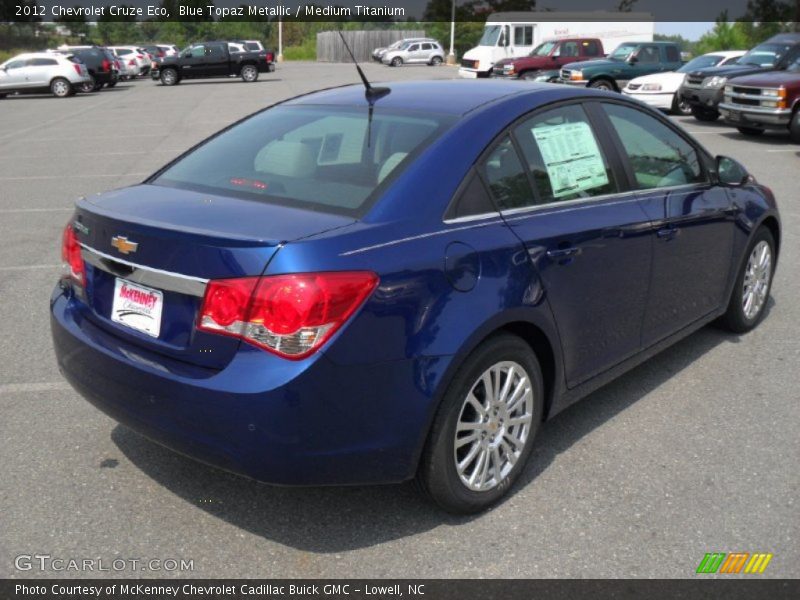 Blue Topaz Metallic / Medium Titanium 2012 Chevrolet Cruze Eco
