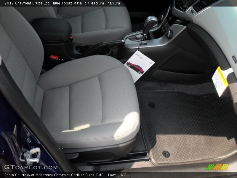 Blue Topaz Metallic / Medium Titanium 2012 Chevrolet Cruze Eco