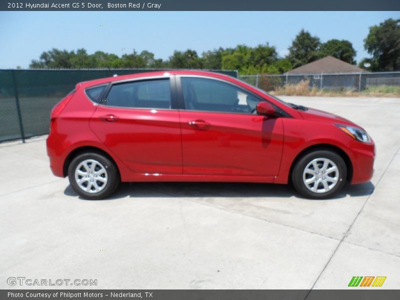 Boston Red / Gray 2012 Hyundai Accent GS 5 Door