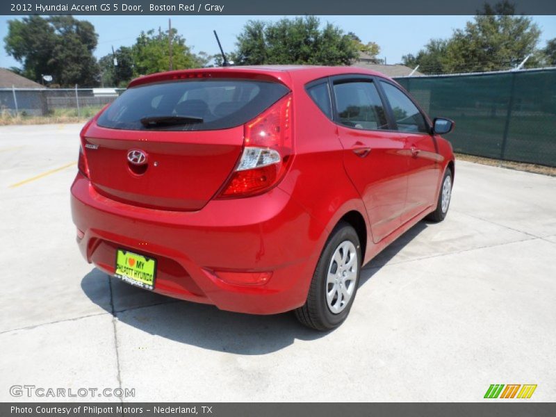 Boston Red / Gray 2012 Hyundai Accent GS 5 Door