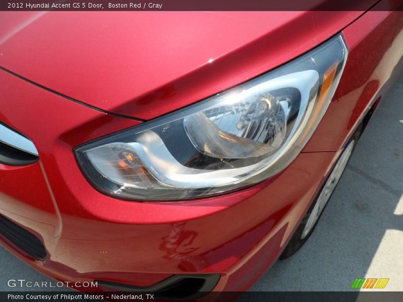 Boston Red / Gray 2012 Hyundai Accent GS 5 Door