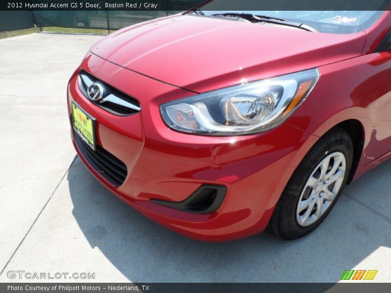 Boston Red / Gray 2012 Hyundai Accent GS 5 Door