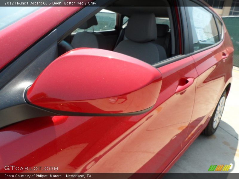 Boston Red / Gray 2012 Hyundai Accent GS 5 Door