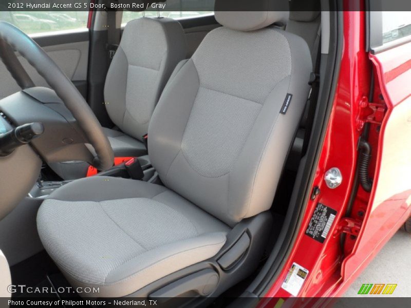Boston Red / Gray 2012 Hyundai Accent GS 5 Door