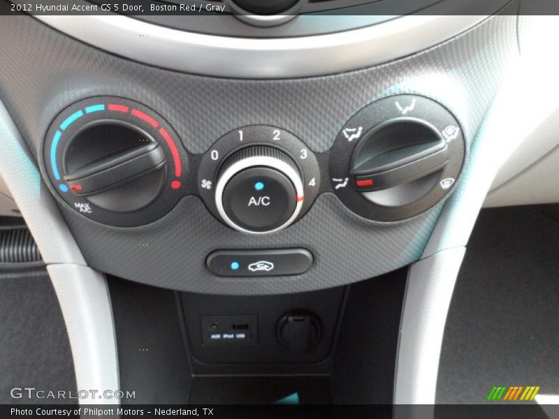 Boston Red / Gray 2012 Hyundai Accent GS 5 Door