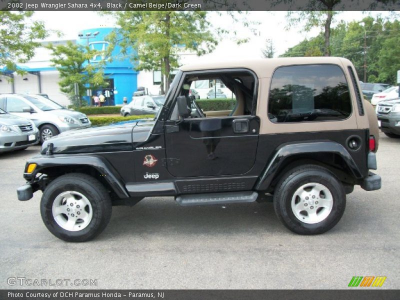 Black / Camel Beige/Dark Green 2002 Jeep Wrangler Sahara 4x4