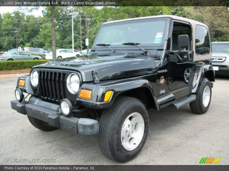 Black / Camel Beige/Dark Green 2002 Jeep Wrangler Sahara 4x4
