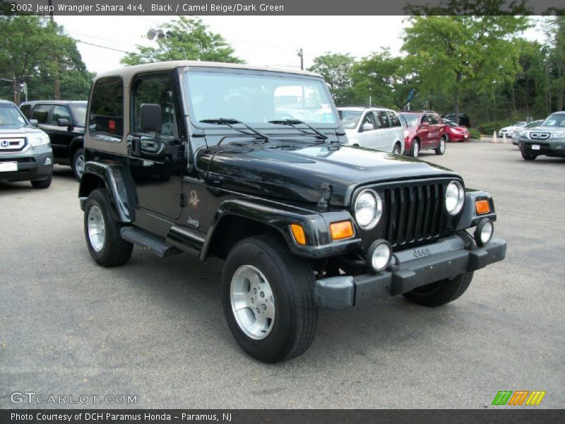 Black / Camel Beige/Dark Green 2002 Jeep Wrangler Sahara 4x4