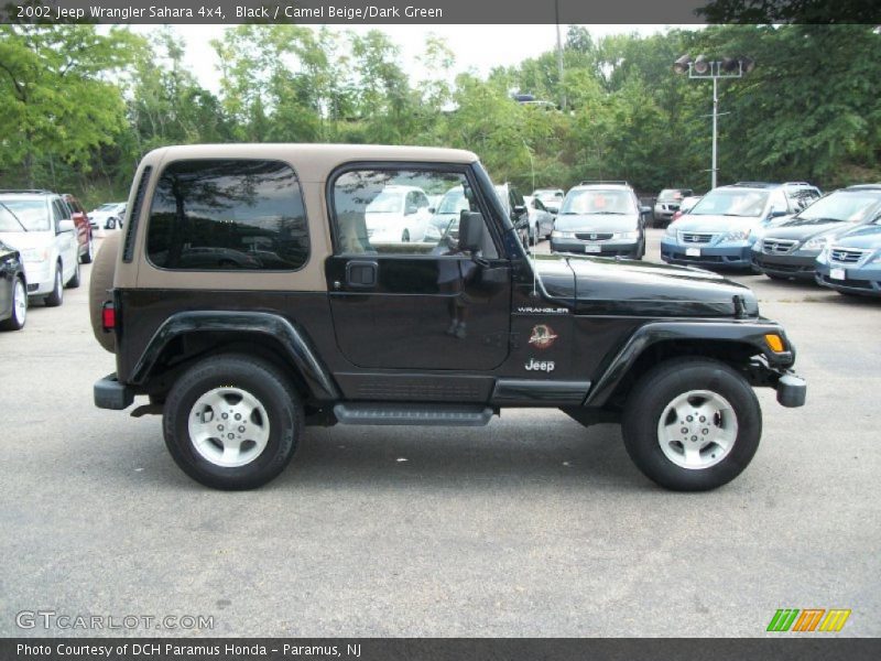 Black / Camel Beige/Dark Green 2002 Jeep Wrangler Sahara 4x4