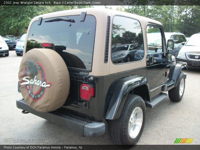 Black / Camel Beige/Dark Green 2002 Jeep Wrangler Sahara 4x4