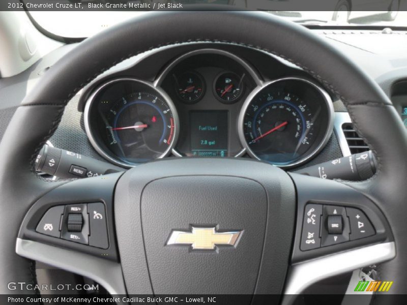 Black Granite Metallic / Jet Black 2012 Chevrolet Cruze LT