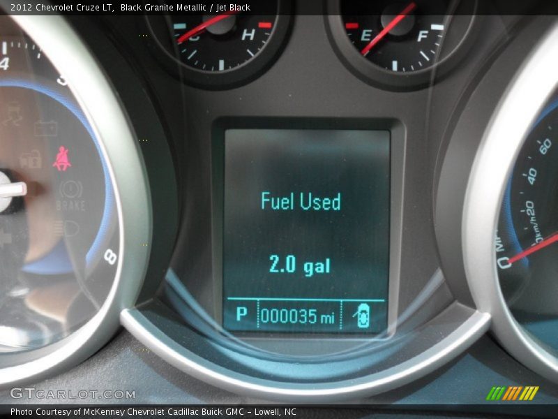 Black Granite Metallic / Jet Black 2012 Chevrolet Cruze LT