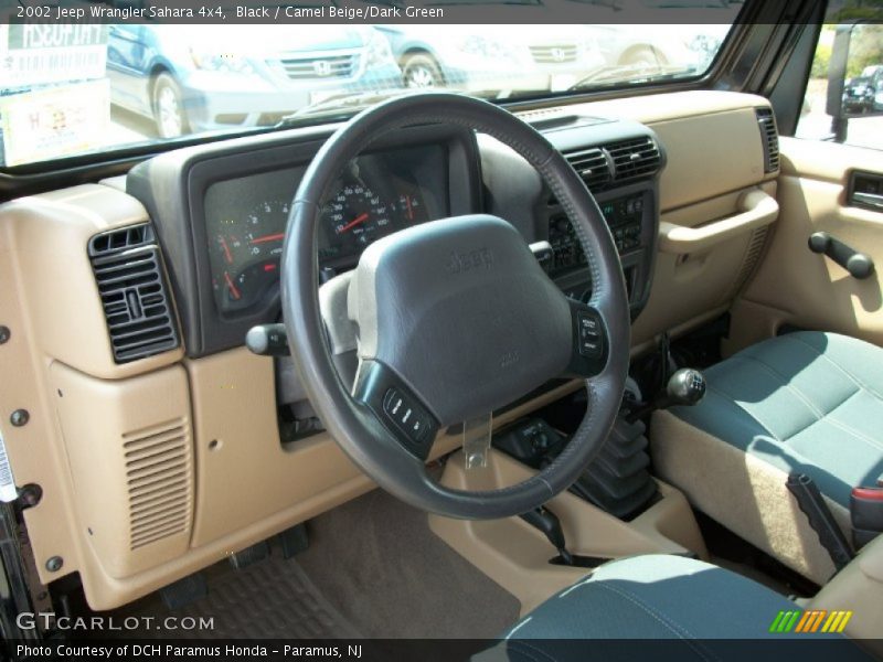 Black / Camel Beige/Dark Green 2002 Jeep Wrangler Sahara 4x4