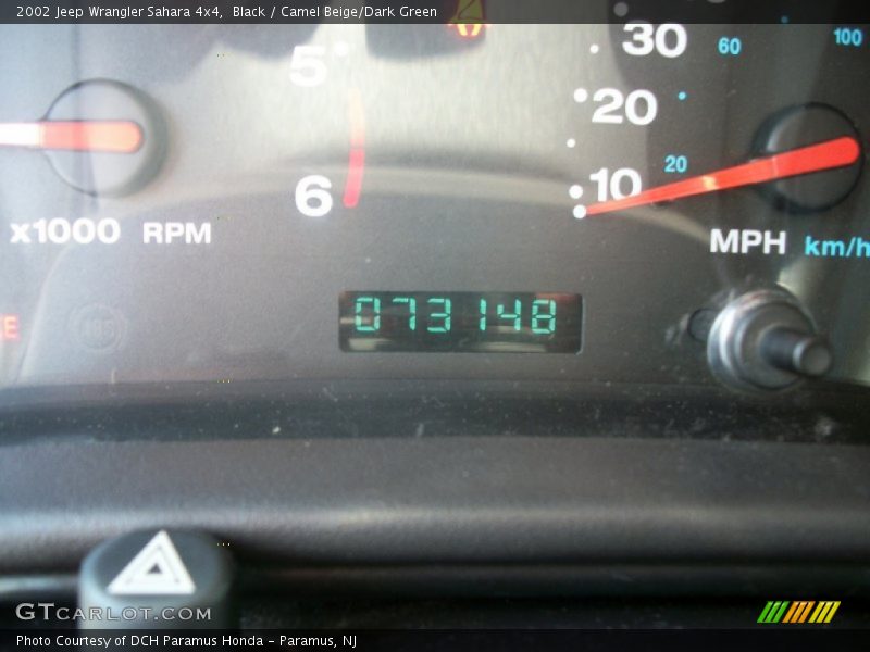 Black / Camel Beige/Dark Green 2002 Jeep Wrangler Sahara 4x4